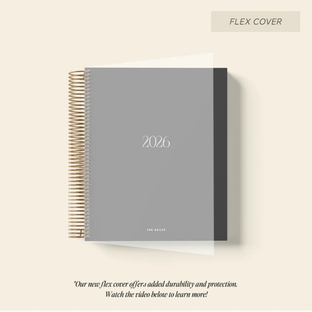 The Dailee Flex 2026 Planner w/ Gold Spiral Binding
